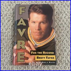SIGNED Brett Favre For the Record 1st Edition HC Book Green Bay Packers NICE