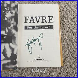 SIGNED Brett Favre For the Record 1st Edition HC Book Green Bay Packers NICE