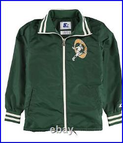 STARTER Mens Green Bay Packers Bomber Jacket, Green, Large