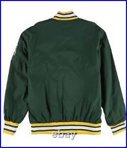 STARTER Mens Green Bay Packers Varsity Jacket, Green, Large