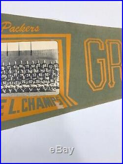 Scarce 1967 Green Bay Packers Bart Starr Super Bowl Pennant Rare Nitschke