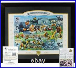 Signed Green Bay Packers Framed World Champion Lithograph Print-B Favre, B Starr