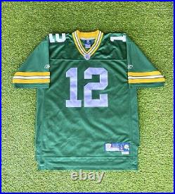 Size Large Aaron Rodgers Green Bay Packers On Field Reebok Helmet Tag Jersey