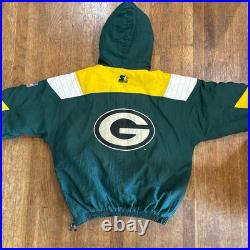 Starter Green Bay Packers Men's Puffer Jacket NFL Football Vintage 90s Size XL