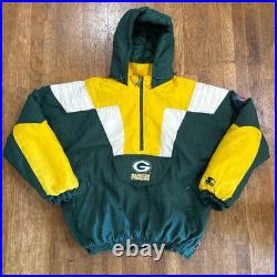 Starter Green Bay Packers Men's Puffer Jacket NFL Football Vintage 90s Size XL