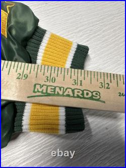 Starter Green Bay Packers Reversible Jacket Mens M NFL Faux Satin Bomber Retro