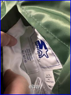 Starter Green Bay Packers Reversible Jacket Mens M NFL Faux Satin Bomber Retro