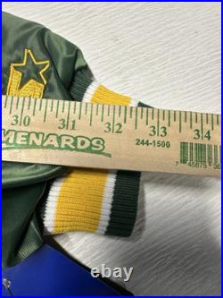 Starter Green Bay Packers Reversible Jacket Mens XXL NFL Faux Satin Bomber Retro