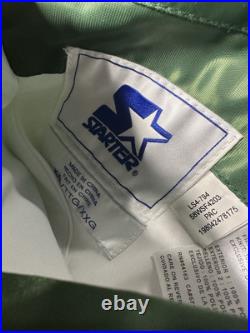 Starter Green Bay Packers Reversible Jacket Mens XXL NFL Faux Satin Bomber Retro