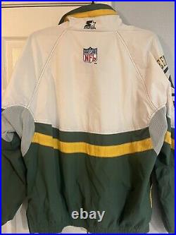 Starter Pro Line Green Bay PACKERS Bomber Jacket Zip Rare XL
