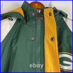 Starter vintage Green Bay Packers hooded full zip winter coat NWT mens M