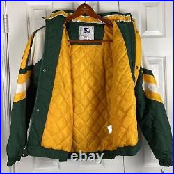 Starter vintage Green Bay Packers hooded full zip winter coat NWT mens M