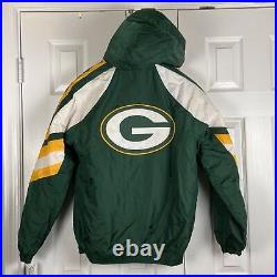 Starter vintage Green Bay Packers hooded full zip winter coat NWT mens M