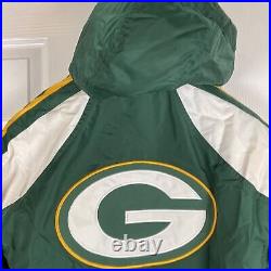 Starter vintage Green Bay Packers hooded full zip winter coat NWT mens M