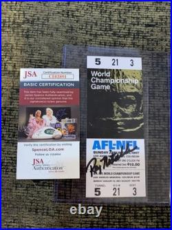 Super Bowl I Full Proof Ticket Green Bay Packers Signed Ray Nitschke JSA Super Bowl I Full Proof Ticket Green Bay Packers Signed Ray Nitschke JSA