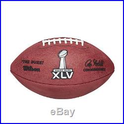Super Bowl XLV (45) Wilson Official Leather Authentic Game Football Packers