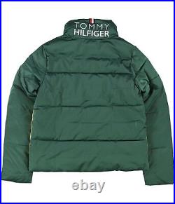 Tommy Hilfiger Womens Green Bay Packers Puffer Jacket, Green, Small