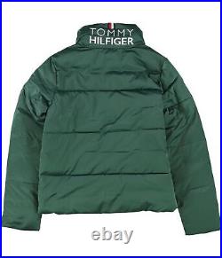 Tommy Hilfiger Womens Green Bay Packers Puffer Jacket, Green, Small