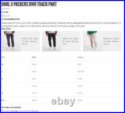 UNRL x Green Bay Packers DWR Tracksuit Jacket & Pants L Limited Edition NWT