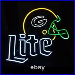 US STOCK 17x14 Green Bay Packers Helmet Lite Football Neon Sign Light Lamp JY US STOCK 17x14 Green Bay Packers Helmet Lite Football Neon Sign Light Lamp JY