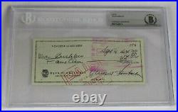 VINCE LOMBARDI Autograph Signed Check Packers Beckett Authentic AUTO