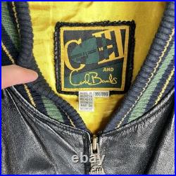 VINTAGE 90s G-III Carl Banks Green Bay Packers Leather Jacket Men's Size XXL 80s