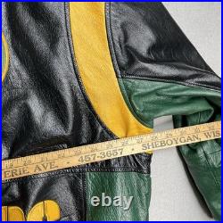 VINTAGE 90s G-III Carl Banks Green Bay Packers Leather Jacket Men's Size XXL 80s