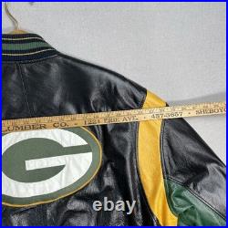 VINTAGE 90s G-III Carl Banks Green Bay Packers Leather Jacket Men's Size XXL 80s