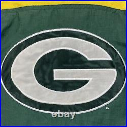 VINTAGE 90s Green Bay Packers Starter Jacket ProLine 1/2 Zip Hooded Puffy Size S
