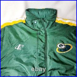 VINTAGE Green Bay Packers Logo Athletics Pro Line Thick Jacket Size Large NWT