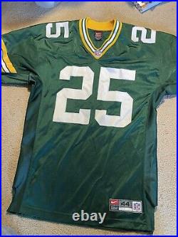 VINTAGE NIKE GREEN BAY PACKERS DORSEY LEVENS JERSEY #25 Authentic Game Cut Sz 44
