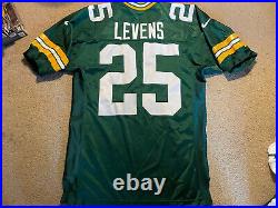 VINTAGE NIKE GREEN BAY PACKERS DORSEY LEVENS JERSEY #25 Authentic Game Cut Sz 44