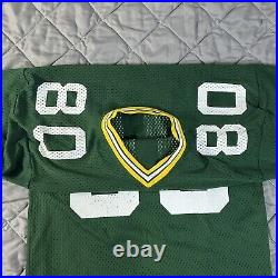 VINTAGE Sand Knit Green Bay Packers Jersey Mens Medium Green James Lofton NFL