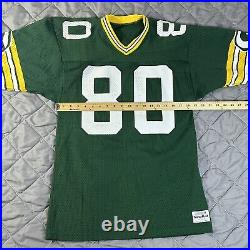 VINTAGE Sand Knit Green Bay Packers Jersey Mens Medium Green James Lofton NFL