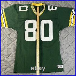 VINTAGE Sand Knit Green Bay Packers Jersey Mens Medium Green James Lofton NFL