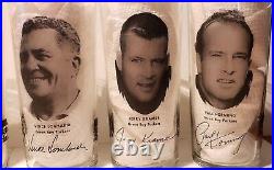 VINTAGE Set of 6 1960's Green Bay Packers 1976 Pizza Hut Glass Tumblers, Mint