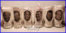 VINTAGE Set of 6 1960's Green Bay Packers 1976 Pizza Hut Glass Tumblers, Mint