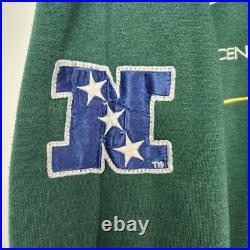 VTG 90s Green Bay Packers Sweater Men L Green Embroidered NFL Retro Colorblock