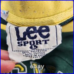 VTG 90s Green Bay Packers Sweater Men L Green Embroidered NFL Retro Colorblock