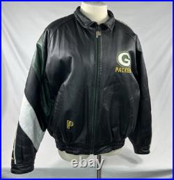 VTG Green Bay Packers Pro Player Leather Insulated Jacket Men's XL #2 VTG Green Bay Packers Pro Player Leather Insulated Jacket Men's XL #2