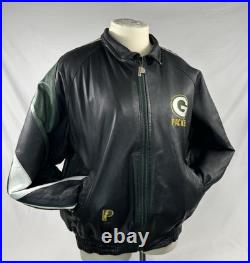 VTG Green Bay Packers Pro Player Leather Insulated Jacket Men's XL #2 VTG Green Bay Packers Pro Player Leather Insulated Jacket Men's XL #2