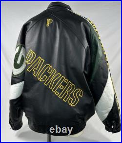 VTG Green Bay Packers Pro Player Leather Insulated Jacket Men's XL #2 VTG Green Bay Packers Pro Player Leather Insulated Jacket Men's XL #2