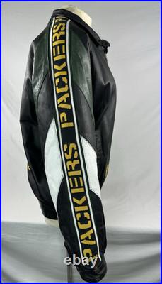 VTG Green Bay Packers Pro Player Leather Insulated Jacket Men's XL #2 VTG Green Bay Packers Pro Player Leather Insulated Jacket Men's XL #2