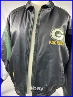 VTG Green Bay Packers Pro Player Leather Insulated Jacket Men's XL #2 VTG Green Bay Packers Pro Player Leather Insulated Jacket Men's XL #2