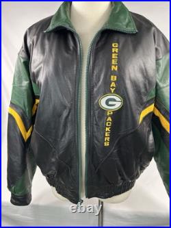 VTG Green Bay Packers Pro Player Leather Insulated Jacket Men's XL #2 VTG Green Bay Packers Pro Player Leather Insulated Jacket Men's XL #2