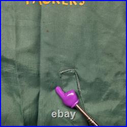 VTG Green Bay Packers Rintwear Coach Jacket Men's Sm 1970's Green Nylon USA Made