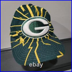 VTG Green Bay Packers Starter Shockwave Shatter Collisions Wool Snapback Hat Cap