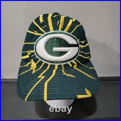 VTG Green Bay Packers Starter Shockwave Shatter Collisions Wool Snapback Hat Cap