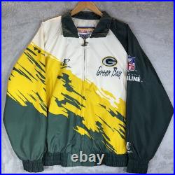 VTG Green Bay Packers Windbreaker Mens M Green Logo Athletic Splash Jacket 90s VTG Green Bay Packers Windbreaker Mens M Green Logo Athletic Splash Jacket 90s