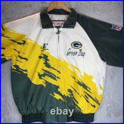 VTG Green Bay Packers Windbreaker Mens M Green Logo Athletic Splash Jacket 90s VTG Green Bay Packers Windbreaker Mens M Green Logo Athletic Splash Jacket 90s